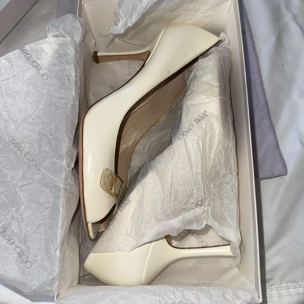 Jimmy Choo high heels! Cream with a gold buckle! - Picture 15 of 15